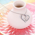 Blessed Assurance Heart Cross Necklace