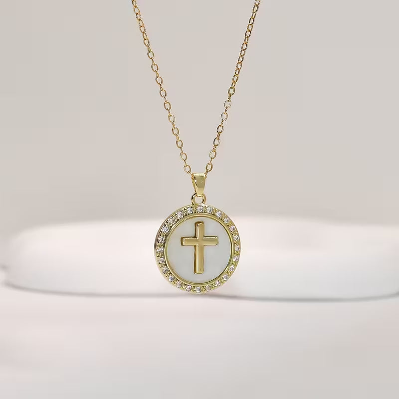Sacred Circle Cross Necklace