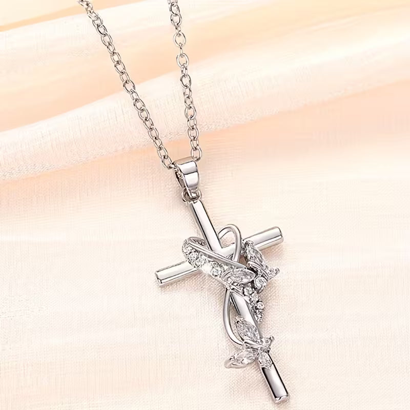 Vine of Grace Stainless Steel Necklace