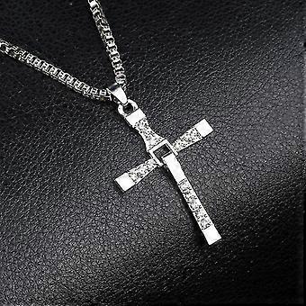 Faithful Shield Cross Stainless Steel Necklace