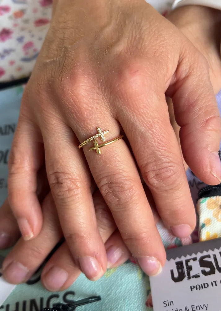 Faithfully Joined Cross Ring (Silver & Gold)