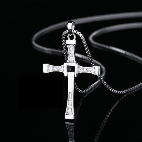 Faithful Shield Cross Stainless Steel Necklace