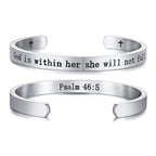 Strength Renewed Faith Stainless Steel Bracelet