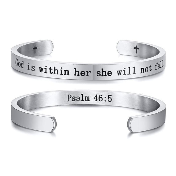 Strength Renewed Faith Stainless Steel Bracelet