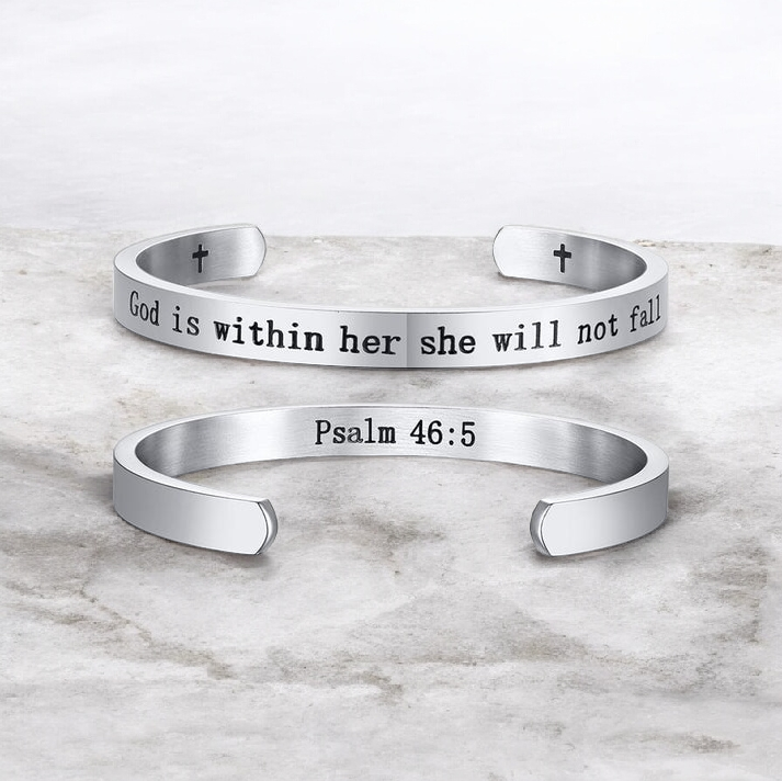 Strength Renewed Faith Stainless Steel Bracelet