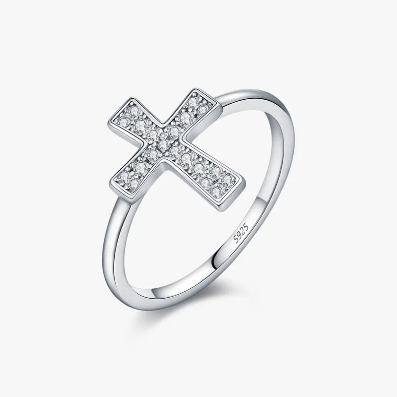 Cross of Grace Moissanite Ring (S925 Sterling Silver)